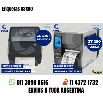 Etiquetas 63x80