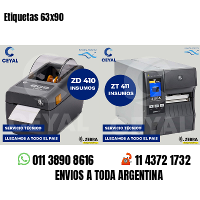 Etiquetas 63x90