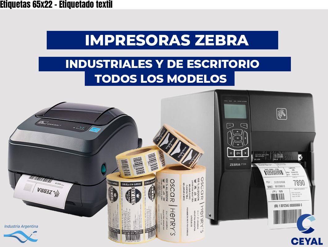 Etiquetas 65x22 - Etiquetado textil