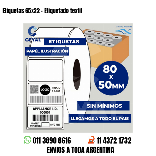 Etiquetas 65×22 – Etiquetado textil