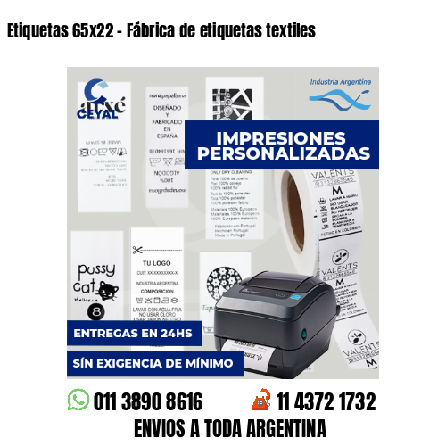 Etiquetas 65x22 - Fábrica de etiquetas textiles