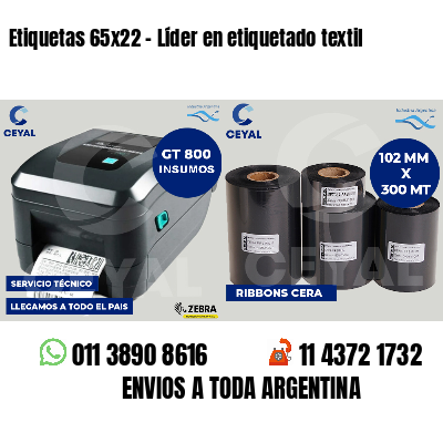 Etiquetas 65x22 - Líder en etiquetado textil