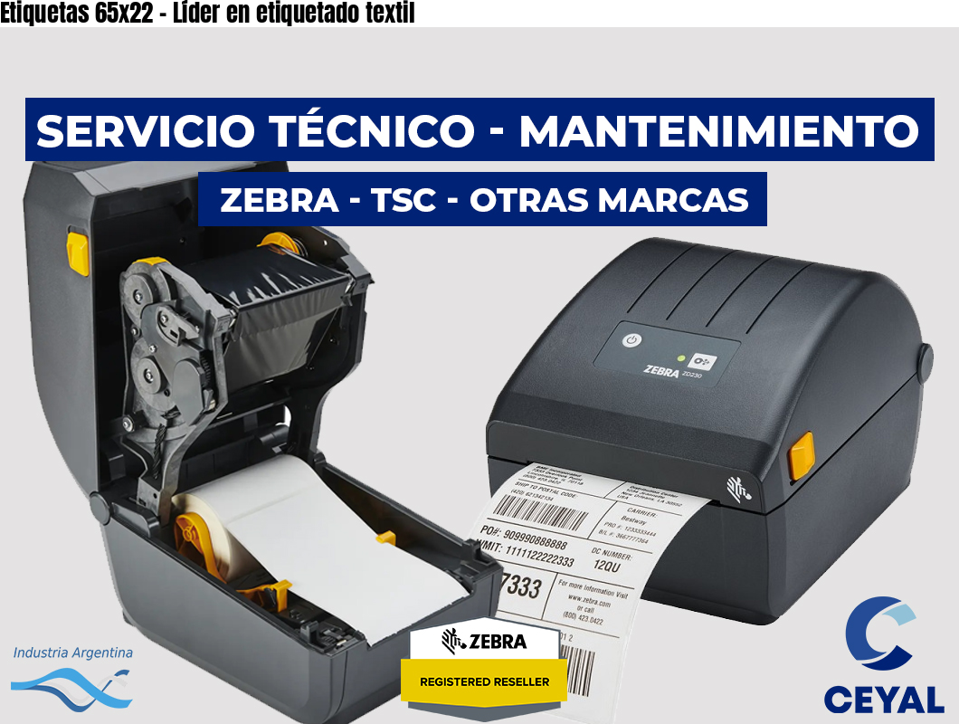 Etiquetas 65x22 - Líder en etiquetado textil