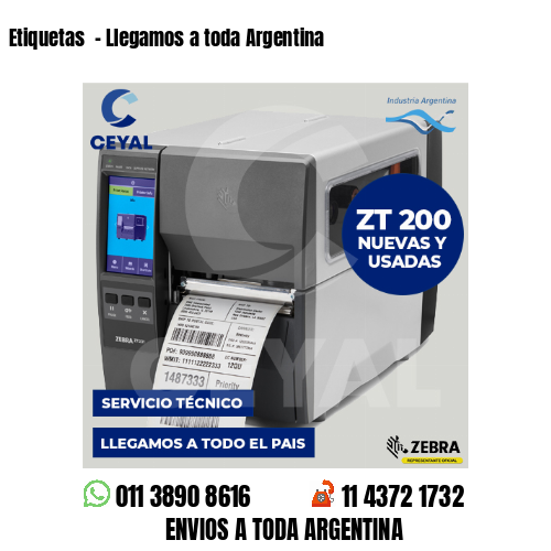Etiquetas  – Llegamos a toda Argentina