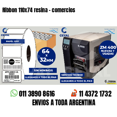 Ribbon 110x74 resina - comercios