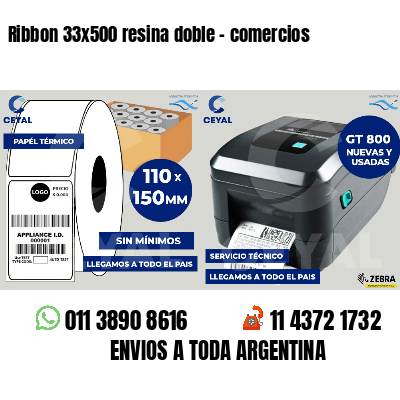 Ribbon 33x500 resina doble - comercios