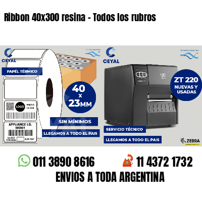 Ribbon 40x300 resina - Todos los rubros