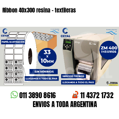 Ribbon 40x300 resina - textileras