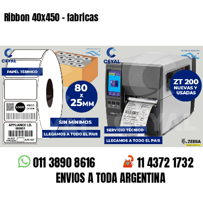 Ribbon 40x450 - fabricas