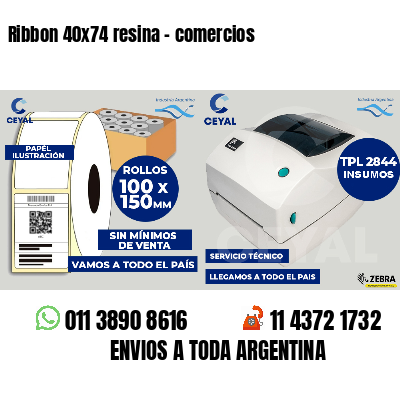 Ribbon 40x74 resina - comercios