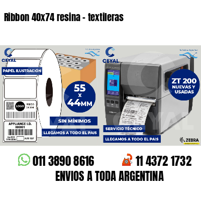 Ribbon 40x74 resina - textileras