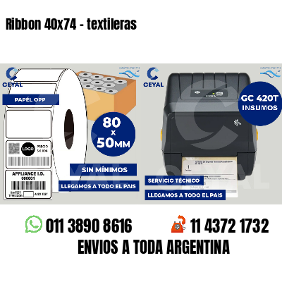 Ribbon 40x74 - textileras