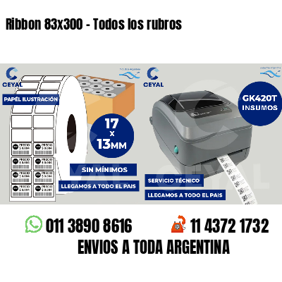 Ribbon 83x300 - Todos los rubros
