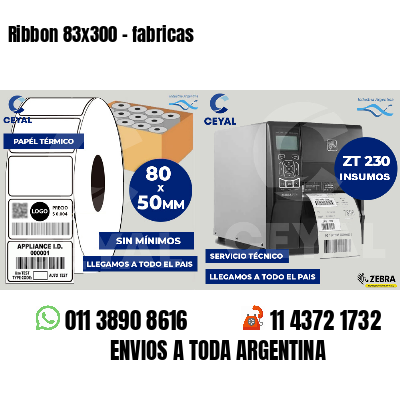 Ribbon 83x300 - fabricas