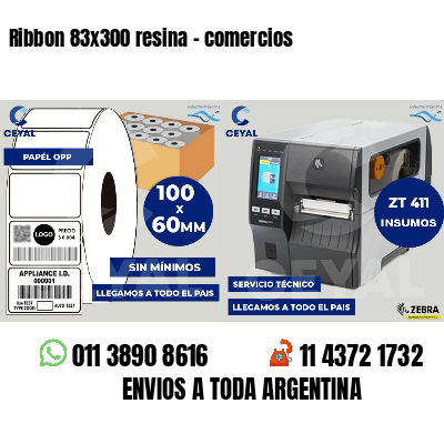 Ribbon 83x300 resina - comercios