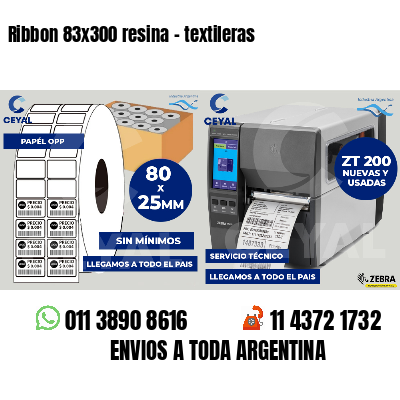 Ribbon 83x300 resina - textileras