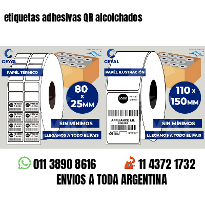 etiquetas adhesivas QR alcolchados