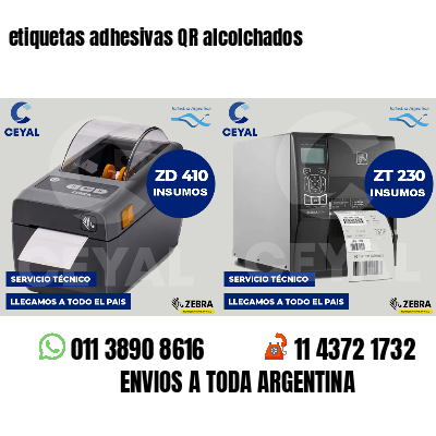 etiquetas adhesivas QR alcolchados