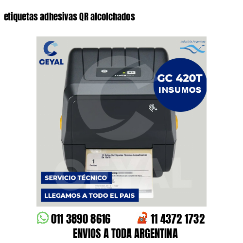 etiquetas adhesivas QR alcolchados