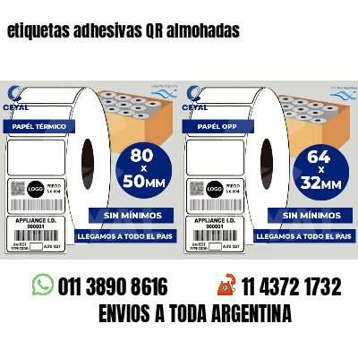 etiquetas adhesivas QR almohadas