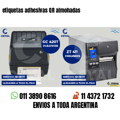 etiquetas adhesivas QR almohadas