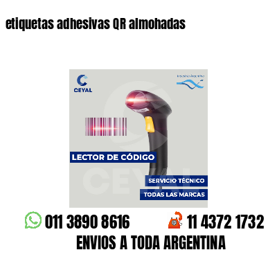 etiquetas adhesivas QR almohadas