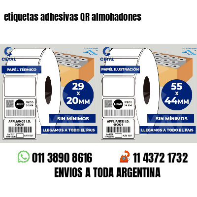 etiquetas adhesivas QR almohadones