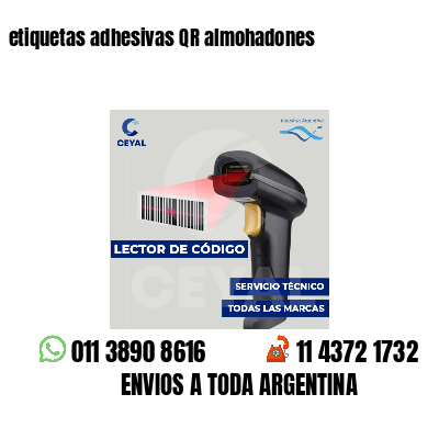 etiquetas adhesivas QR almohadones