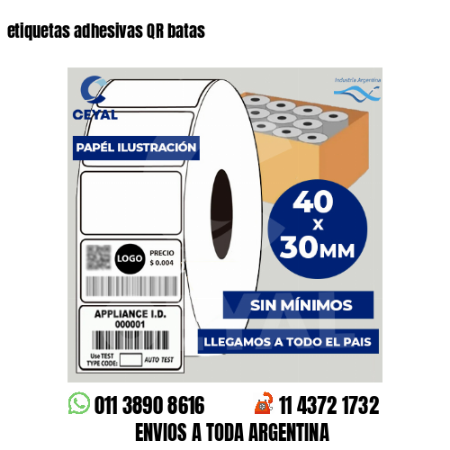 etiquetas adhesivas QR batas
