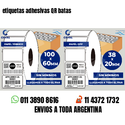 etiquetas adhesivas QR batas