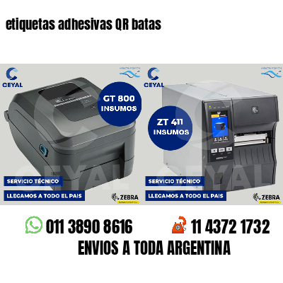 etiquetas adhesivas QR batas