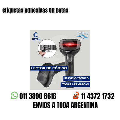 etiquetas adhesivas QR batas