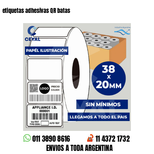 etiquetas adhesivas QR batas