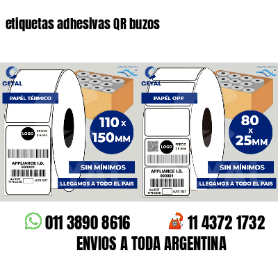 etiquetas adhesivas QR buzos