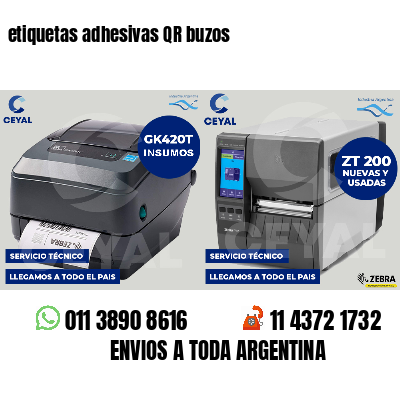 etiquetas adhesivas QR buzos