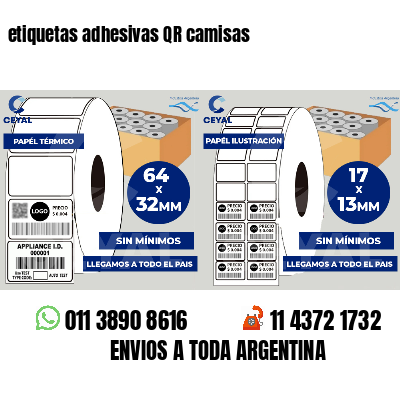 etiquetas adhesivas QR camisas