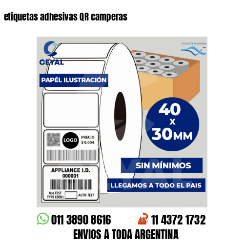etiquetas adhesivas QR camperas