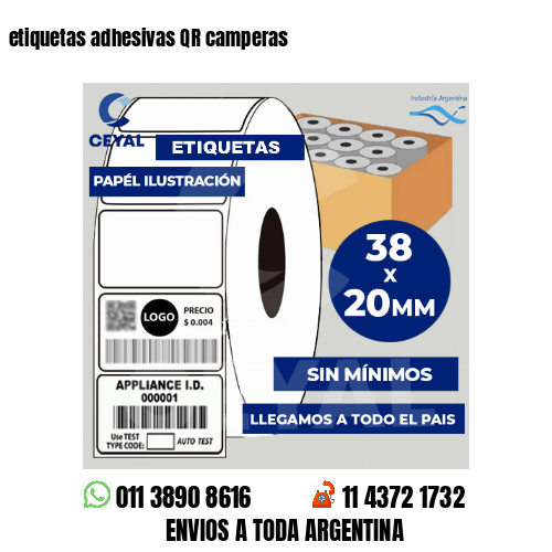 etiquetas adhesivas QR camperas