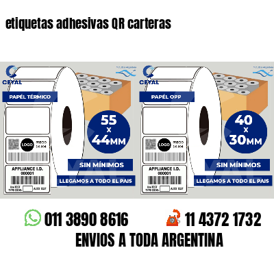 etiquetas adhesivas QR carteras