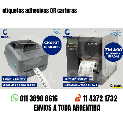 etiquetas adhesivas QR carteras