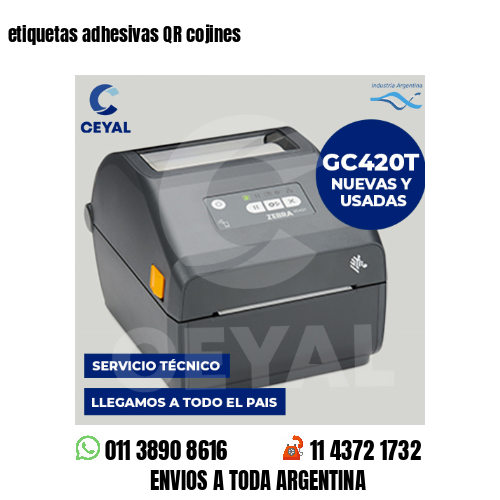 etiquetas adhesivas QR cojines