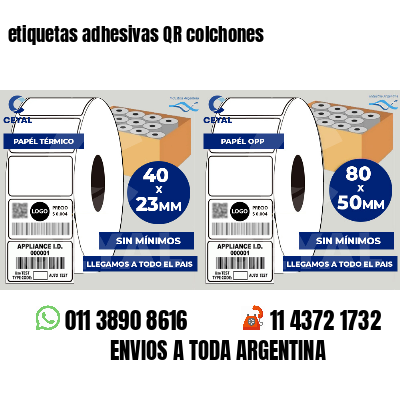 etiquetas adhesivas QR colchones