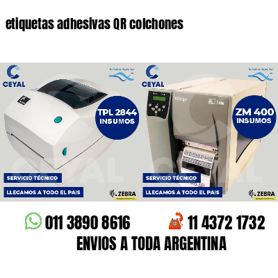 etiquetas adhesivas QR colchones