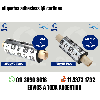 etiquetas adhesivas QR cortinas