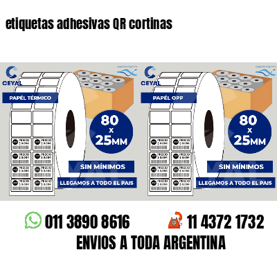 etiquetas adhesivas QR cortinas