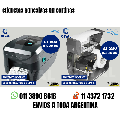etiquetas adhesivas QR cortinas