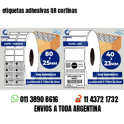 etiquetas adhesivas QR cortinas