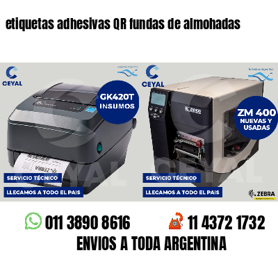etiquetas adhesivas QR fundas de almohadas