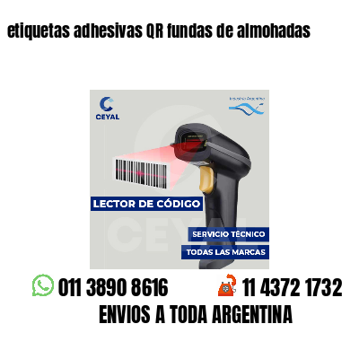 etiquetas adhesivas QR fundas de almohadas