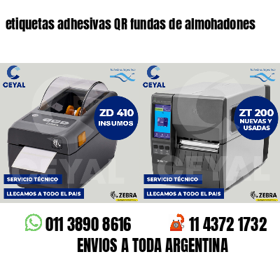 etiquetas adhesivas QR fundas de almohadones